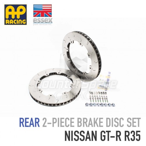 AP Racing 2-Piece Brake Disc Pair with Hardware (Rear 380x30mm, use OE hats) - Nissan GT-R R35
