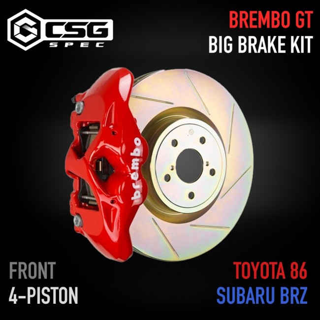 CSG Spec - Brembo GT Brake Kit - 4 Piston - 326x30mm Slotted - Subaru BRZ /  Toyota GR 86 / Scion