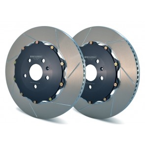 Girodisc - Replacement 2-Piece Floating Brake Disc Rotors - Front Pair - BMW F87 M2 / F80 M3 / F82 M4 - Blue Calipers