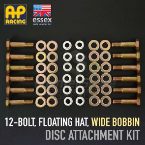 AP Racing - 12-Bolt, Floating Hat, Wide bobbin, Disc Attachment Hardware Kit (390mm Discs)