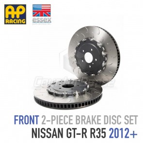 AP Racing 2-Piece Brake Disc Pair with Hardware (Front 390x34mm, use OE hats) - Nissan GT-R R35 2012+