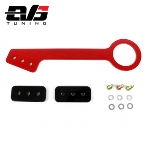 EVS Tuning - Extended Tow Hook for Voltex Front Bumpers (Red) - Honda S2000 2000-09