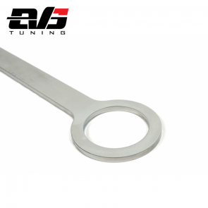 EVS Tuning - Extended Tow Hook for Voltex Front Bumpers (Bright Silver) - Honda S2000 2000-09