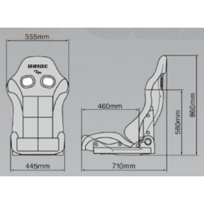 CUSCO x BRIDE - STRADIA III Low Max - Reclining Bucket Seat